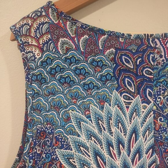 Everlily Multicolored Print sleeveless dress Size XXL - Picture 5 of 5